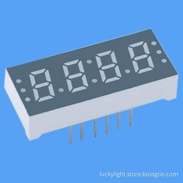 Yellow Green 0.3" Four-digit 7-segment LED Displays
